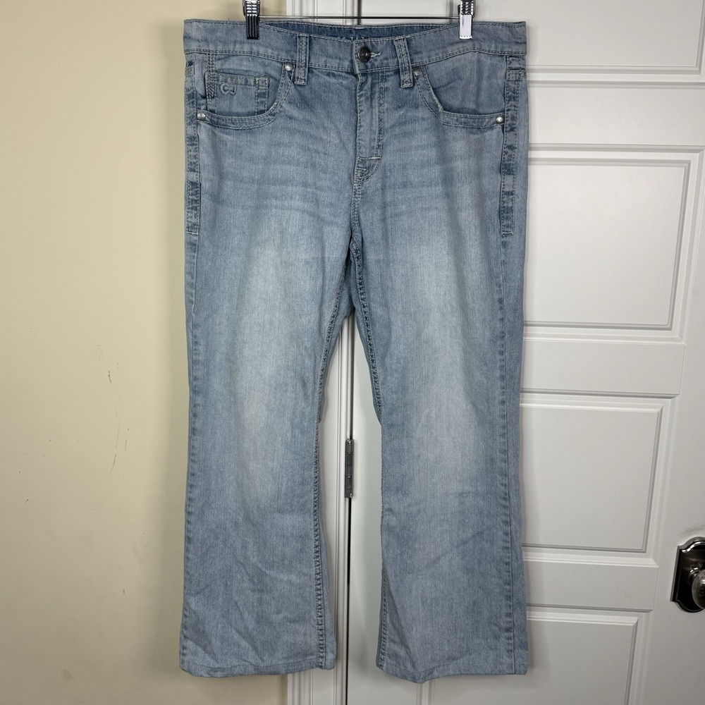 Cody James Bootcut Jeans Mens 34/32 (37/27) Light Denim Stretch Western Cowboy